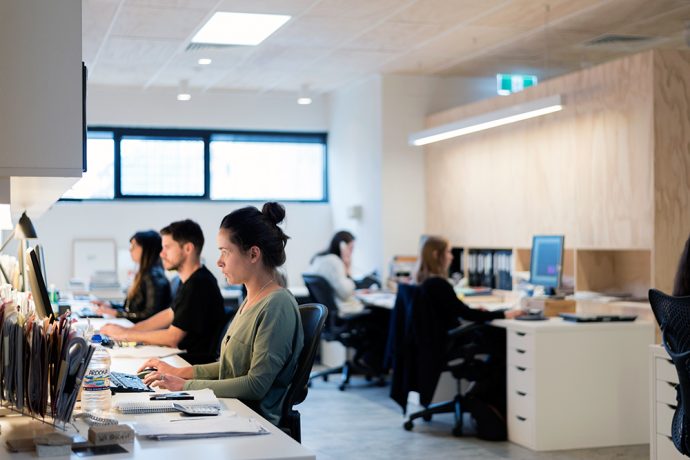 The Clare Cousins design team hard at work. Photograph by Daniel Aulsebrook.