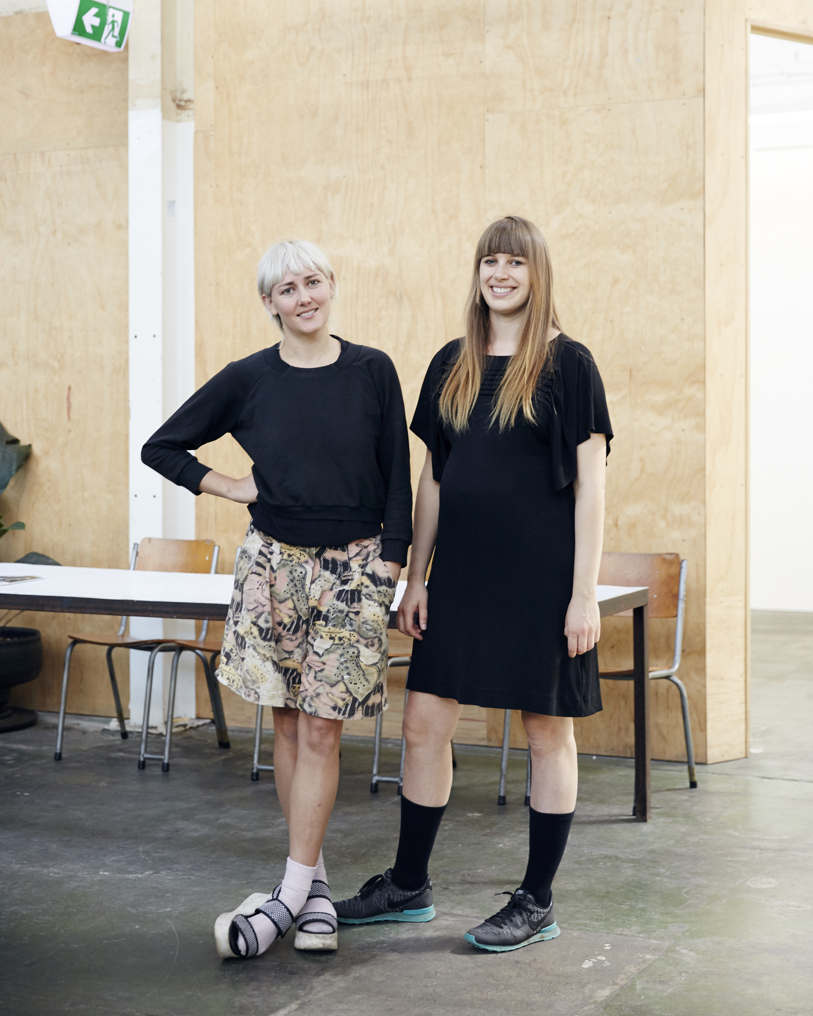 Alice Glenn and Heidi Barrett at Schoolhouse Studios (of which Alice is a co-founder) in Collingwood, Melbourne. Photograph by Tom Ross.