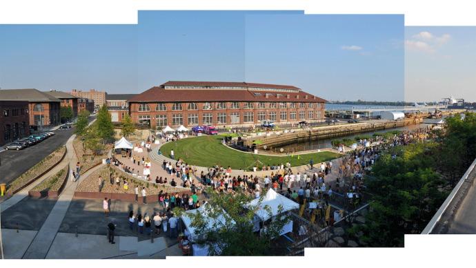 Opening day celebrations at Urban Outfitters HQ in Philadelphia. Photo: D.I.R.T.