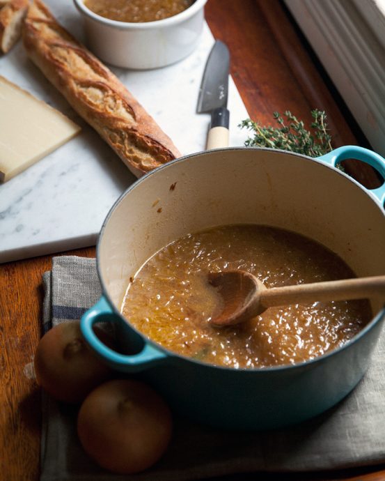 French Onion Soup with Gruyere Toasts | Assemble Papers